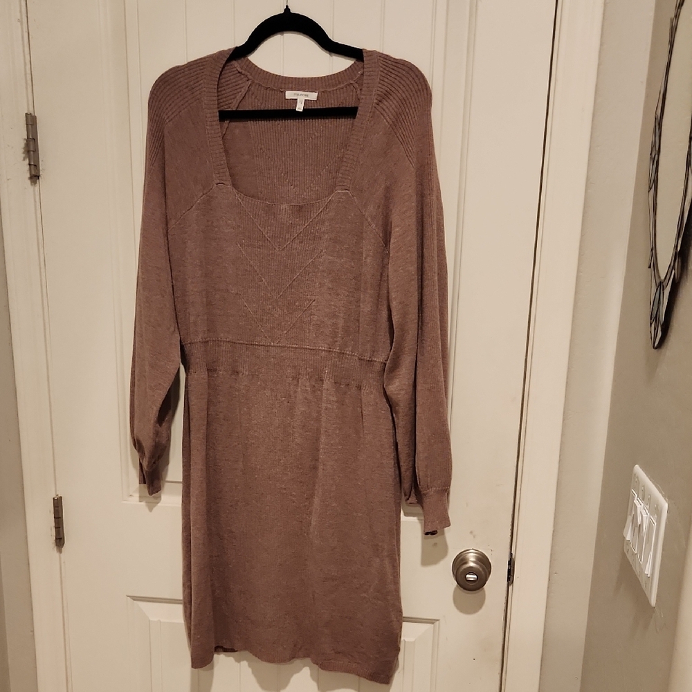 Maurices Long Sleeve Brown Dress